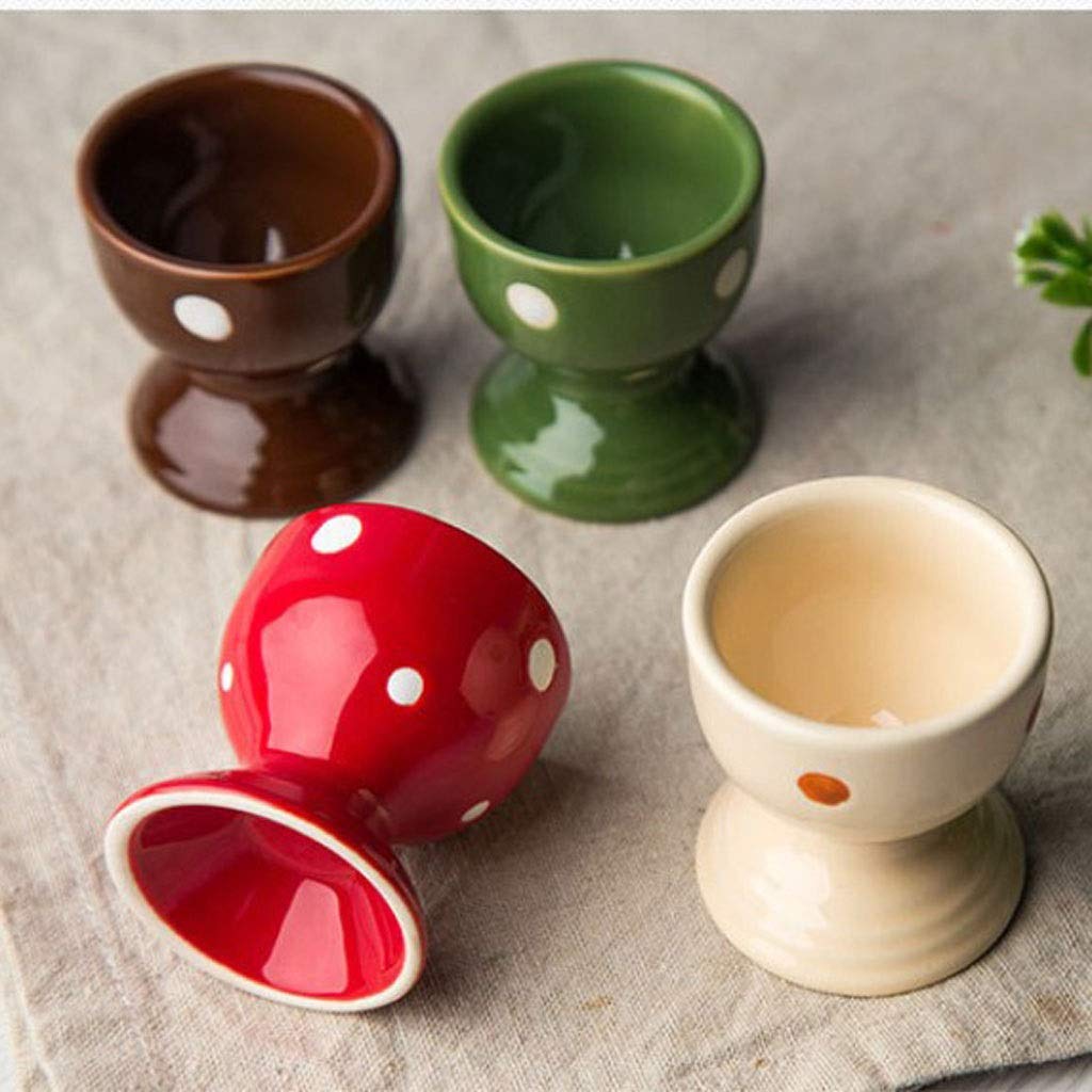 Frusta Egg Cup Carino Ceramica Molle del Supporto Uovo sodo for Colazione Brunch Frusta da Cucina in Frusta Uovo (Color : Natural)