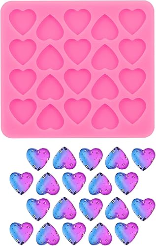 Miniatura 10 de Juego de 3 piezas de mini molde de silicona brillante, mini corazónhexágonocírculo para aretes de oreja, molde de resina epoxi para manualidades,