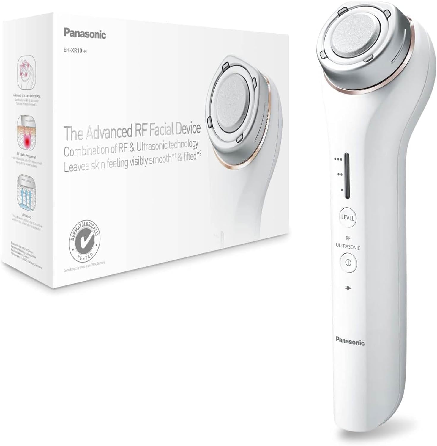 Panasonic - EH-XR10NC803 | Anti-age Lift Care Anti-Aging, częstotliwość radiowa i ultradźwiękowa & Panasonic EH-4R02 Prestige żel nawilżający do użytku z urządzeniem do twarzy EH-XR10