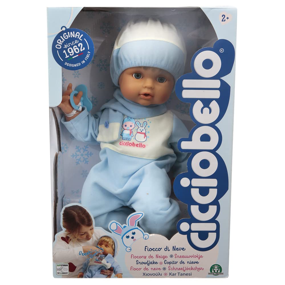 Cicciobello, Snowflake Doll with Functions 42 cm Soft Body Winter