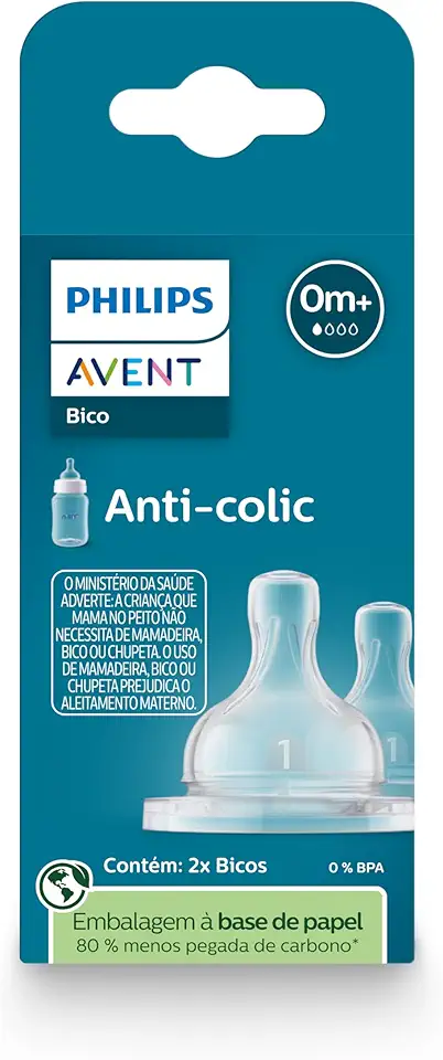 Kit Duplo Bicos Anti-Colic T1 0m+ SCY761/02 Philips Avent
