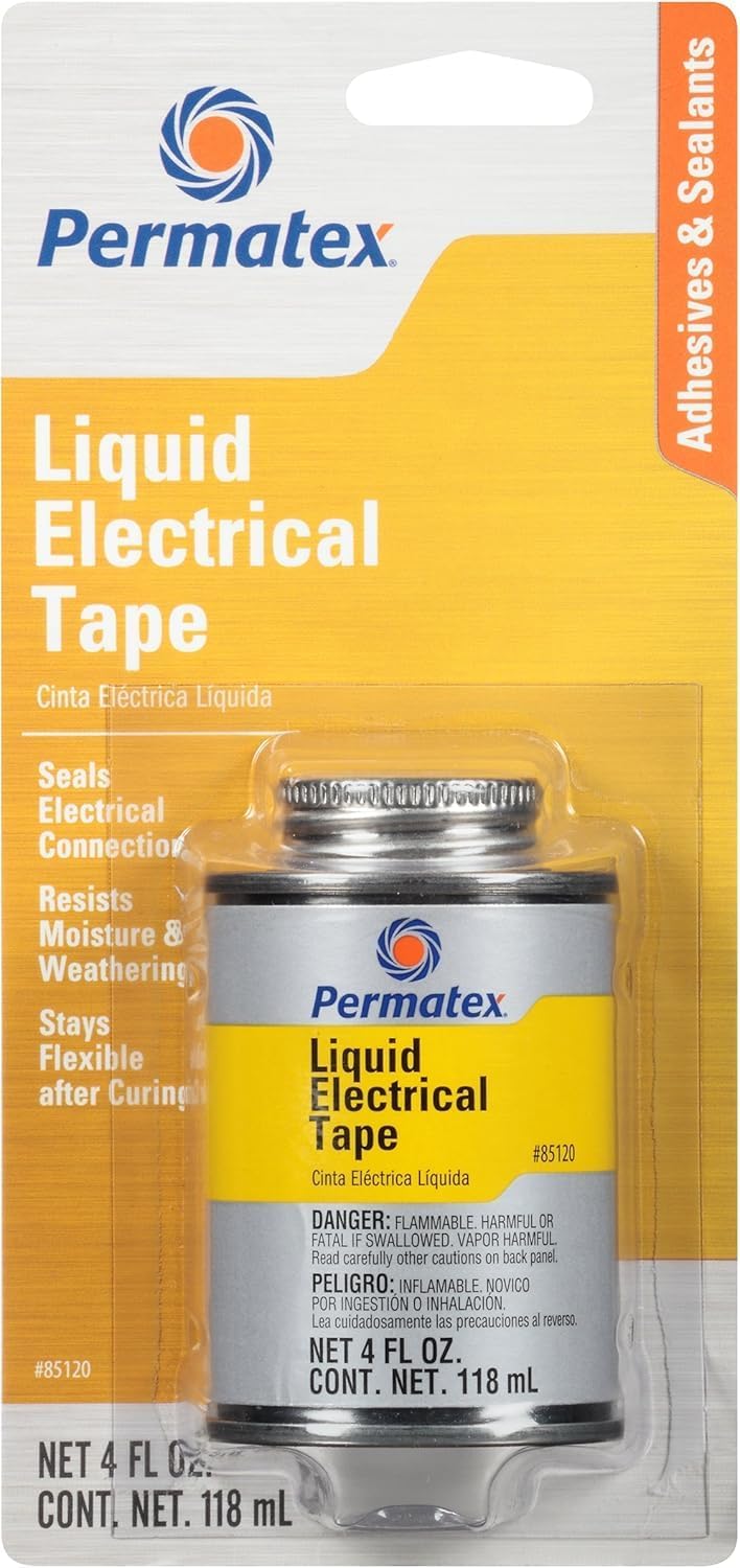 Permatex 85120 Liquid Electrical Tape, 4 oz, Black