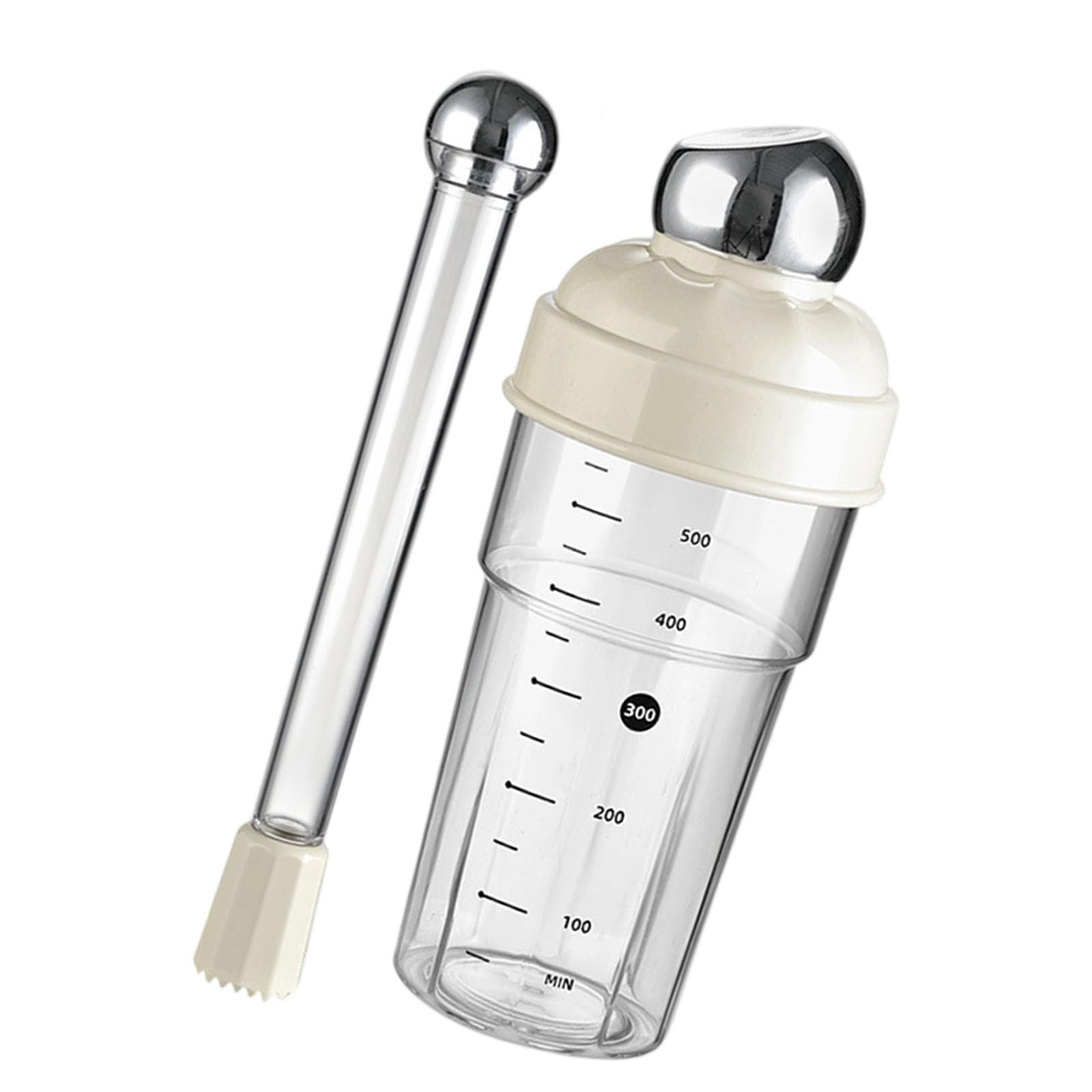 Jazuaiao Commercial Grade 600ml Bartenders Essential Set with Leak Proof Seal for Coffee Milk Teas and Juices Blending Cocktails Mixer with Stirrer