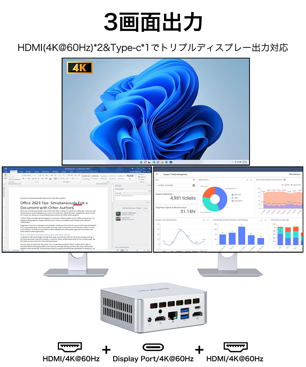 ミニPC GMKtec K10 13900HK/8G/512G Win11Pro Amazon.co.jp: GMKtec NucBox K10 ミニpc intel Core i9-13900HK 32GB+