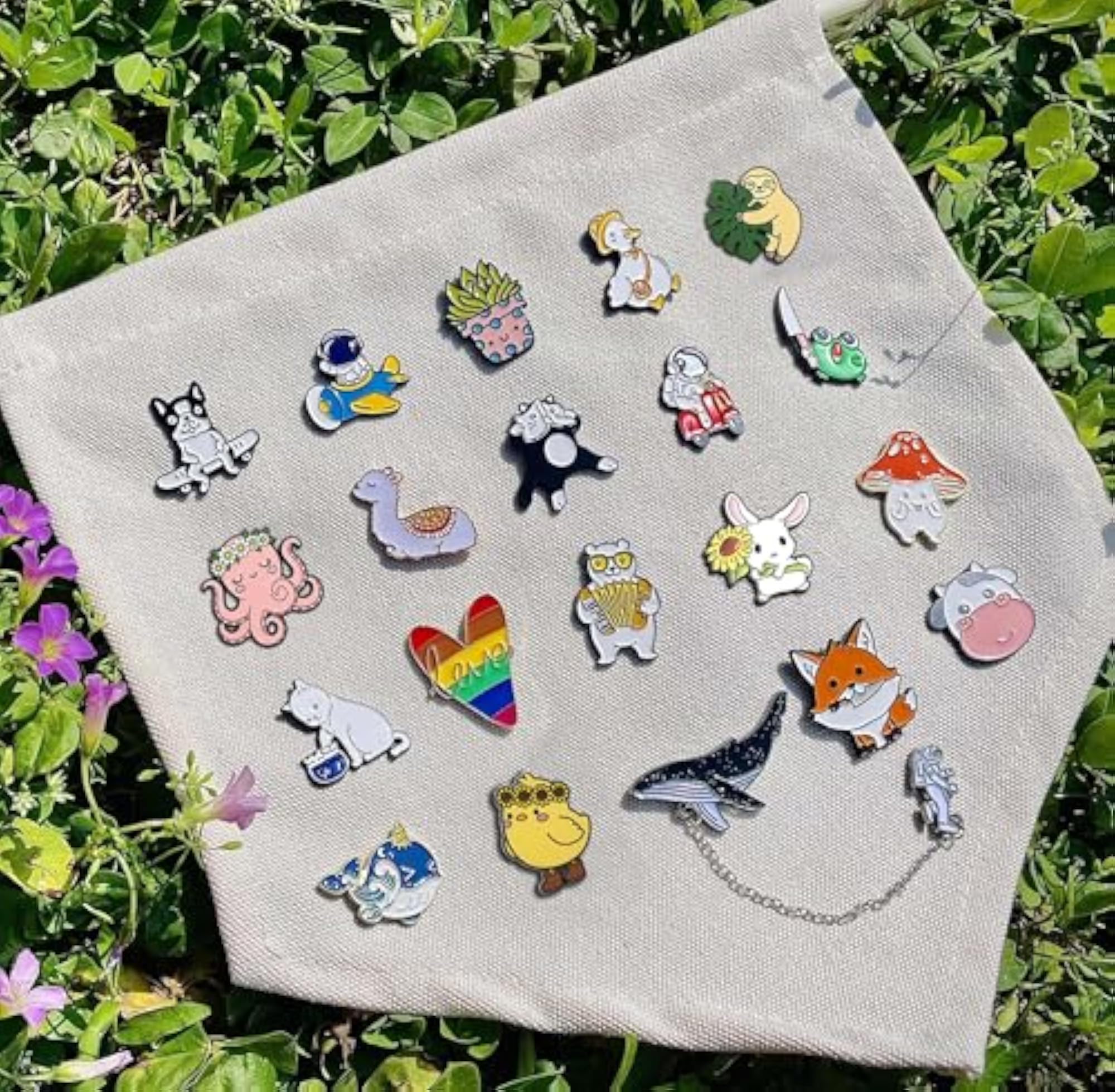 Cute Enamel Backpack Pins, 20/40/50 Pcs Set