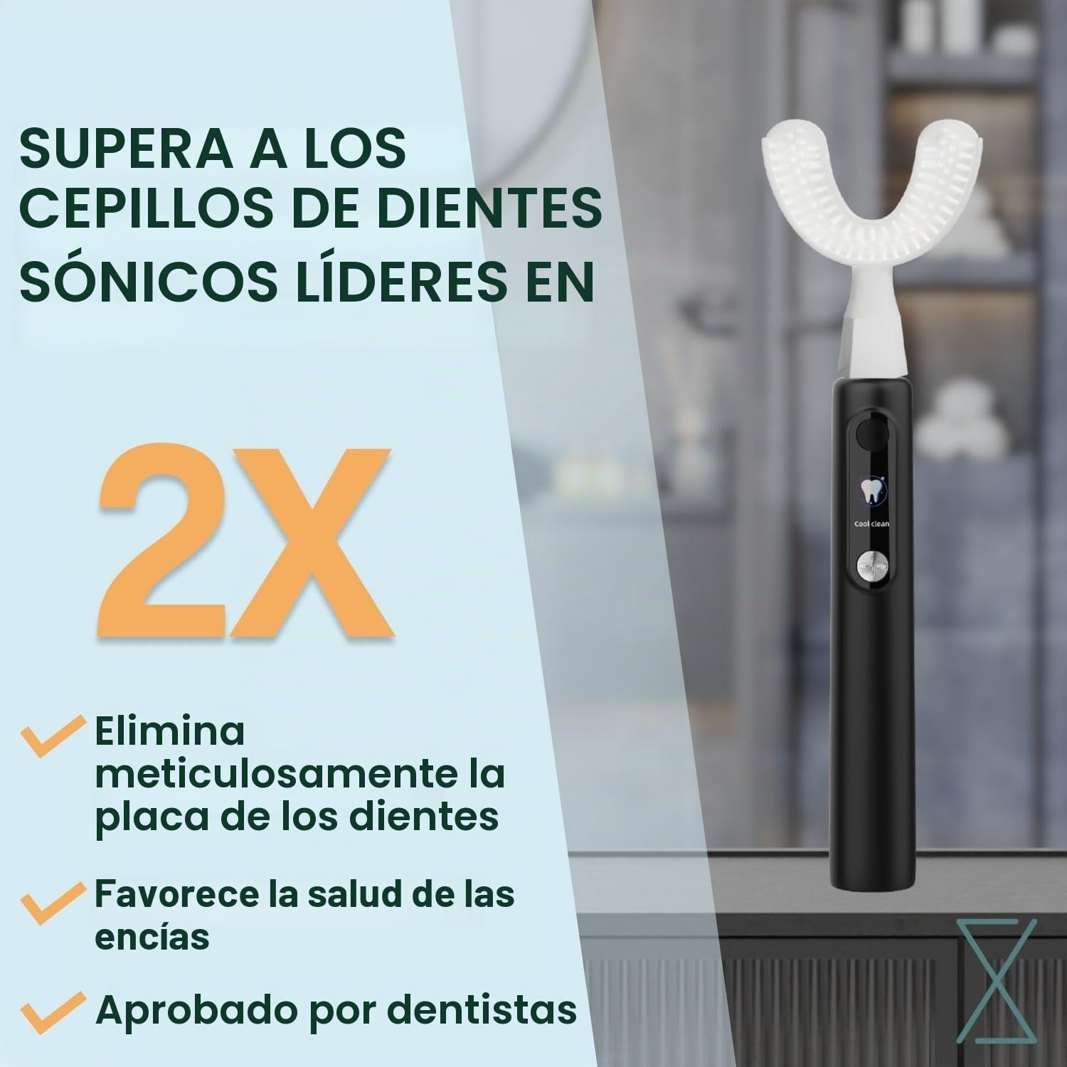 Y-Brush Ultra – Cepillo de dientes eléctrico sónico – Pack ultra adulto (Ultra, adulto (12-99 años)) (Ultra - Black, M - Adult 12+)