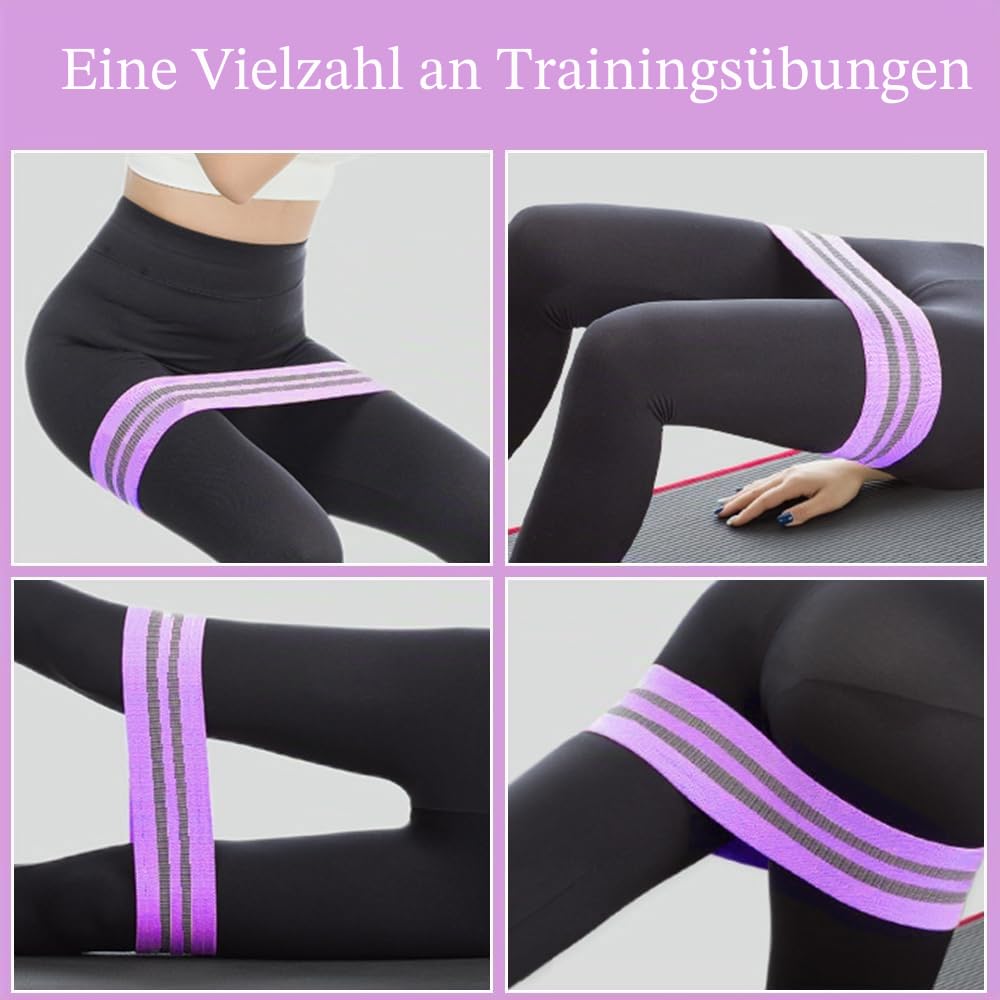 Pilates Set, 11 Teilige Pilates Zubehör, Yoga Set Mit Yoga Gurt Widerstandsring, Pilatesball, Stärken des Rumpfes Und Fitness, Für Bauch Beine Po Heimtraining Und Studio-Workout (Lila)