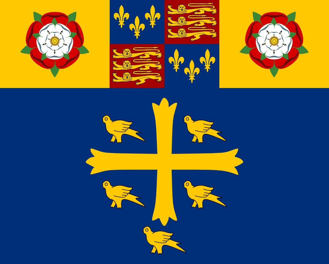 Drapeau Westminster Abbey blason grand format écusson héraldique Angleterre