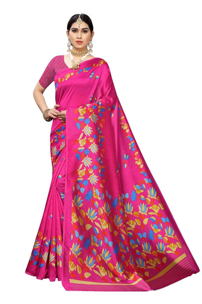 GoSriKi Women's Silk Saree (KASAM_Pink_1