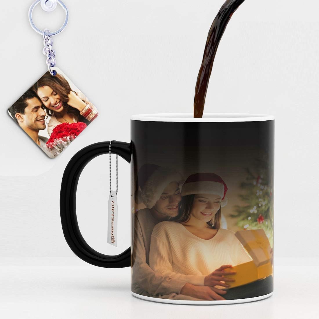 KivStar Custom Mug with Picture – Personalized White Ceramic Coffee Mug with Photo & Text | Customizable Gift for Husband, Wife, Mom, Dad, Brother, Sister, Friends | 325ML DE03
