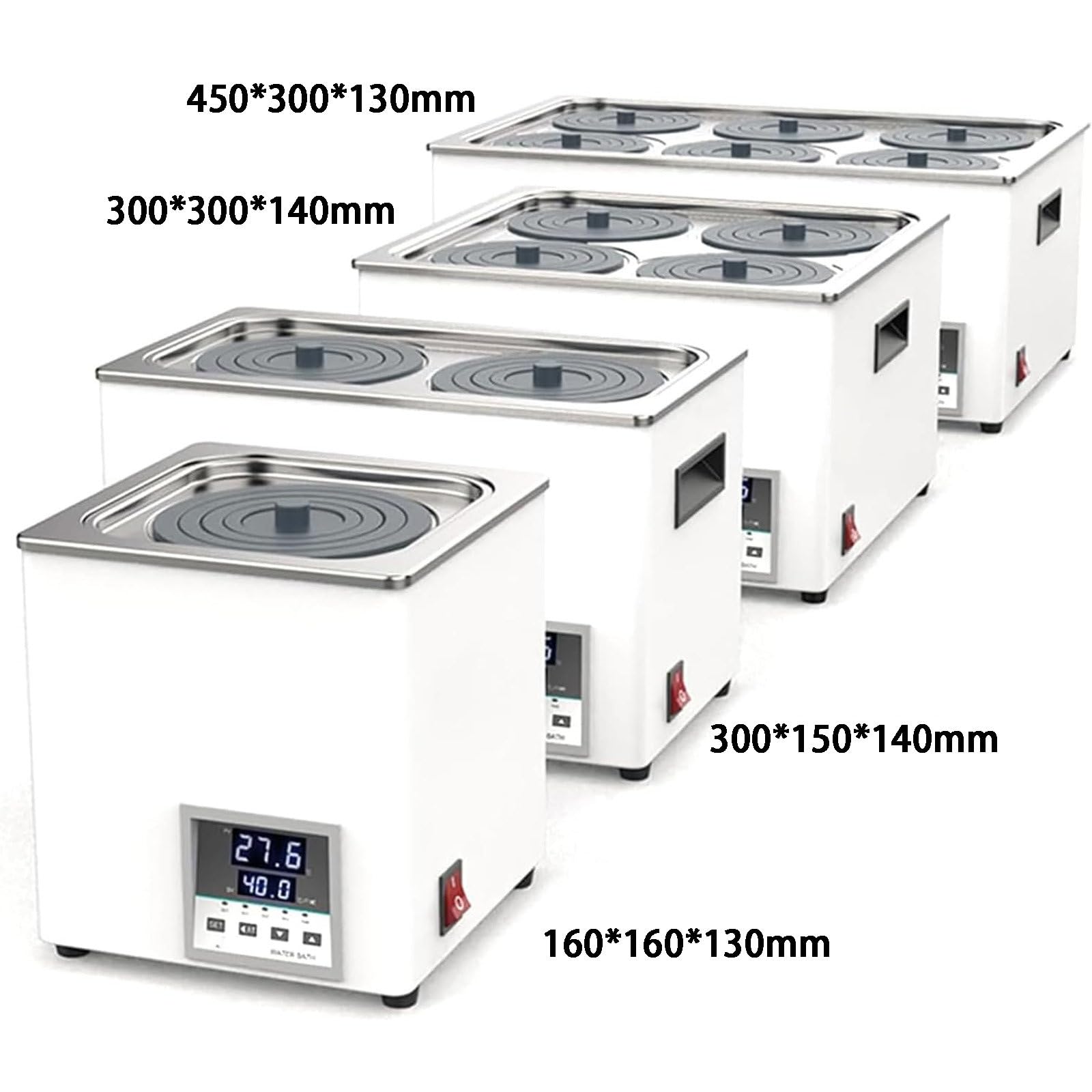 Cyfrowe laboratorium Bain-Marie, pojemność urządzenia grzewcze do kąpieli w laboratorium handlowym, powłoka ze stali nierdzewnej (podwójny otwór 600 W)