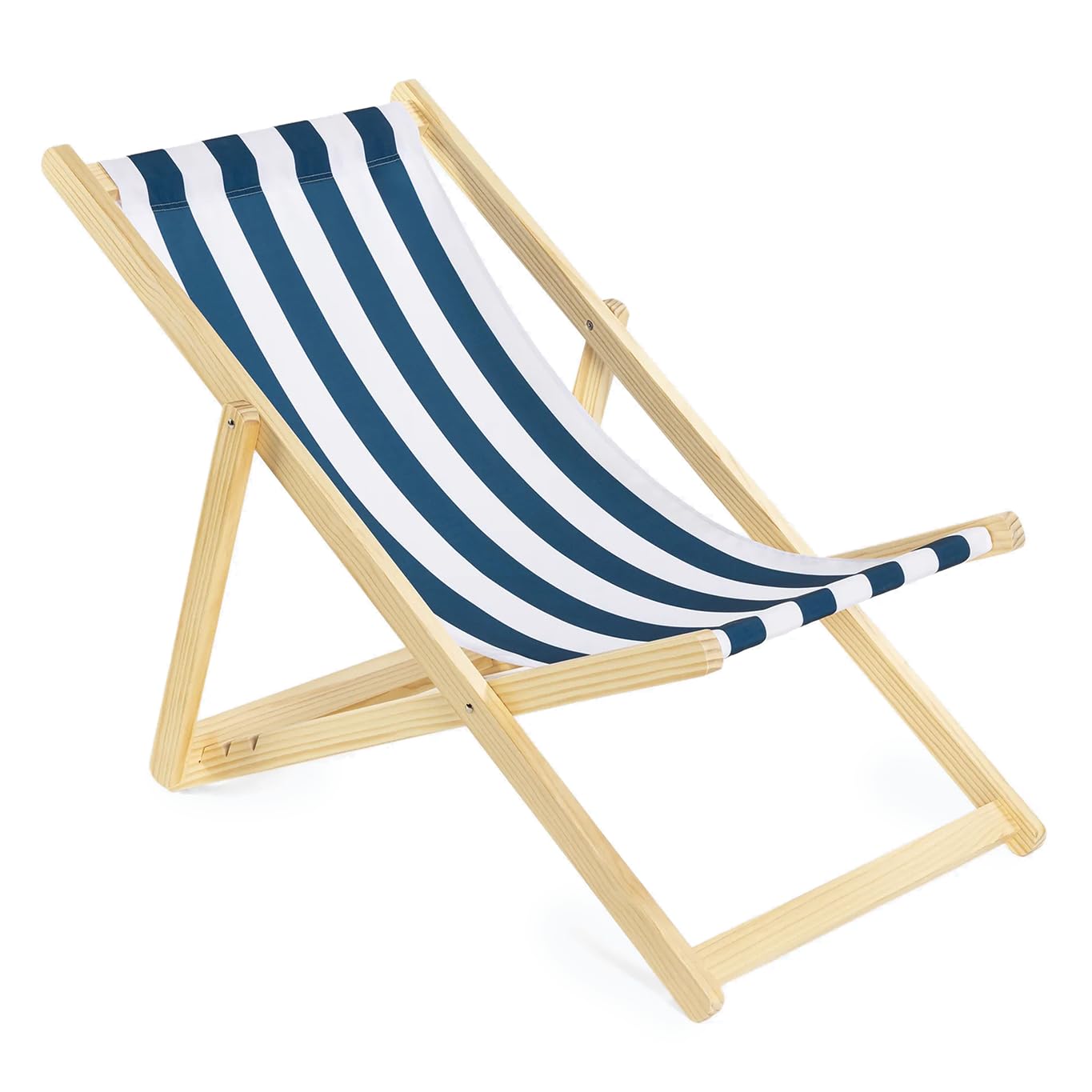 AQUASTIC SUNLITO Beach leżak przeciwsłoneczny w kolorze granatowym, idealny do ogrodu i na plażę, łatwe do złożenia, regulowane oparcie, ergonomiczny kształt, komfort i jakość, 101 x 57 x 71 cm