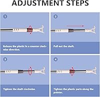 Vista 4 de ZSTARR Barra de tensión, persianas de empuje ajustable con gancho para tragaluz, persianas y persianas inalámbricas, fácil de tirar de las persianas