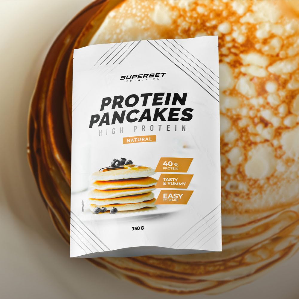Superset Nutrition | Pancakes Proteines (750g) | Pancakes protéinés | Préparation en poudre pour pancakes protéinés - Nature