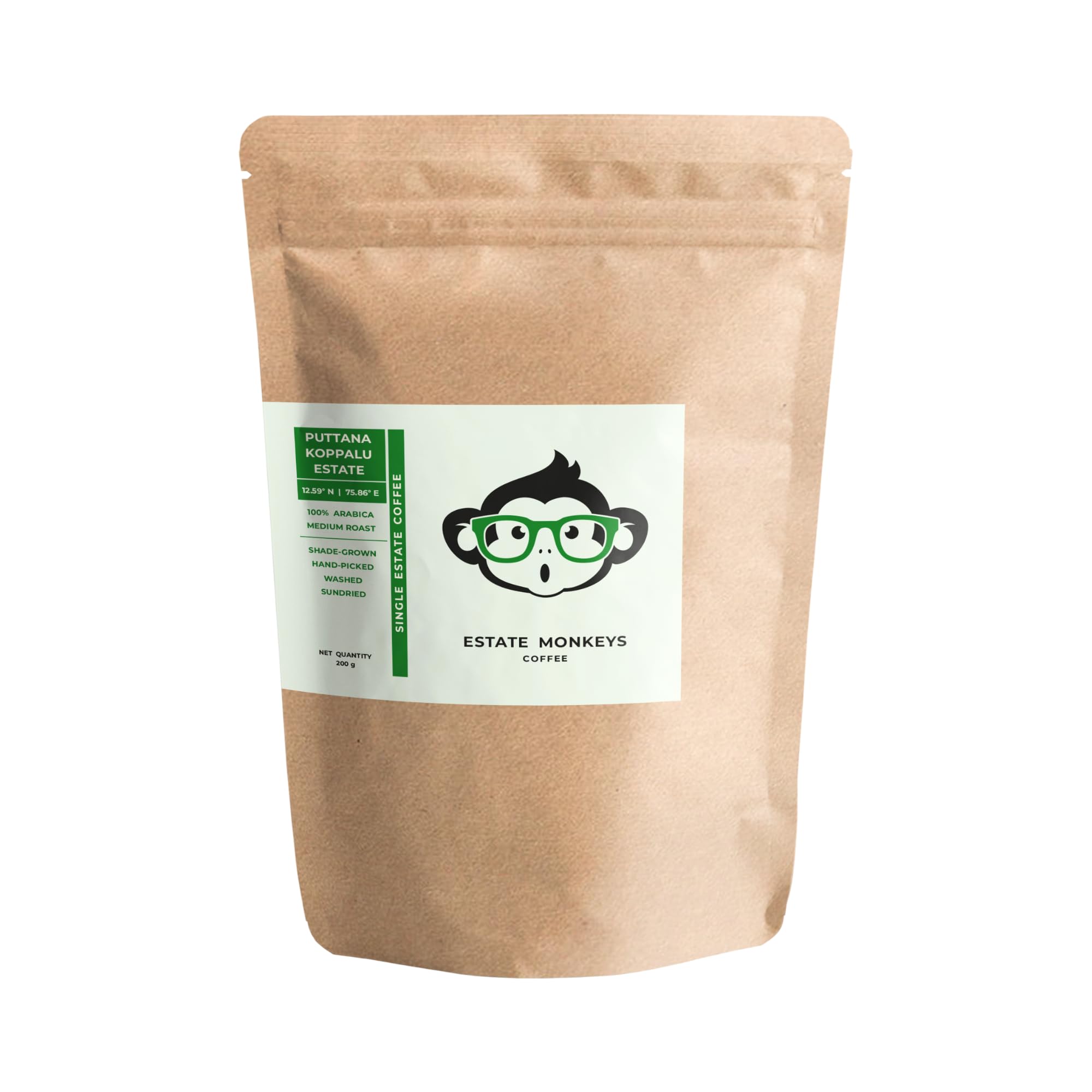 ESTATE MONKEYS Puttana Koppalu Estate - Medium Roast 200 g | 100% Arabica Plantation Single Estate Coffee (Moka Pot) (B096MYVNHT) Amazon Price History, Amazon Price Tracker