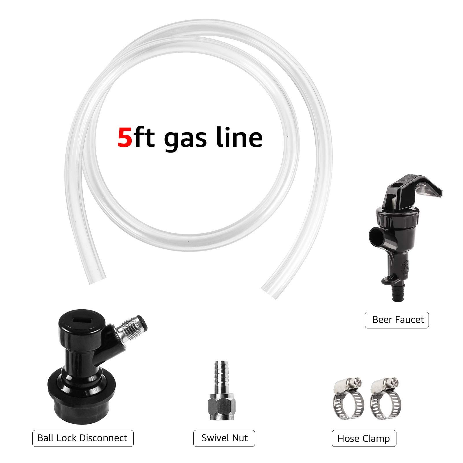 Buy Hgkeke 5ft Picnic Tap Beer Line Assembly Ball Lock Beer Line Keg
