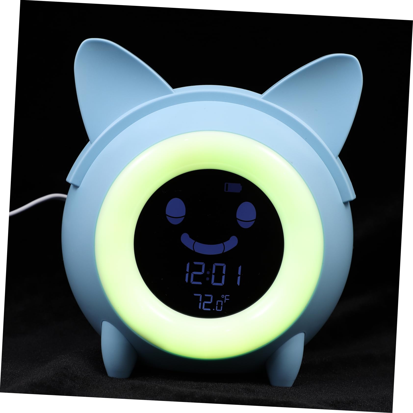 MAGICLULU Creativo Reloj Despertador Digital Luz Nocturna Azul para Niños