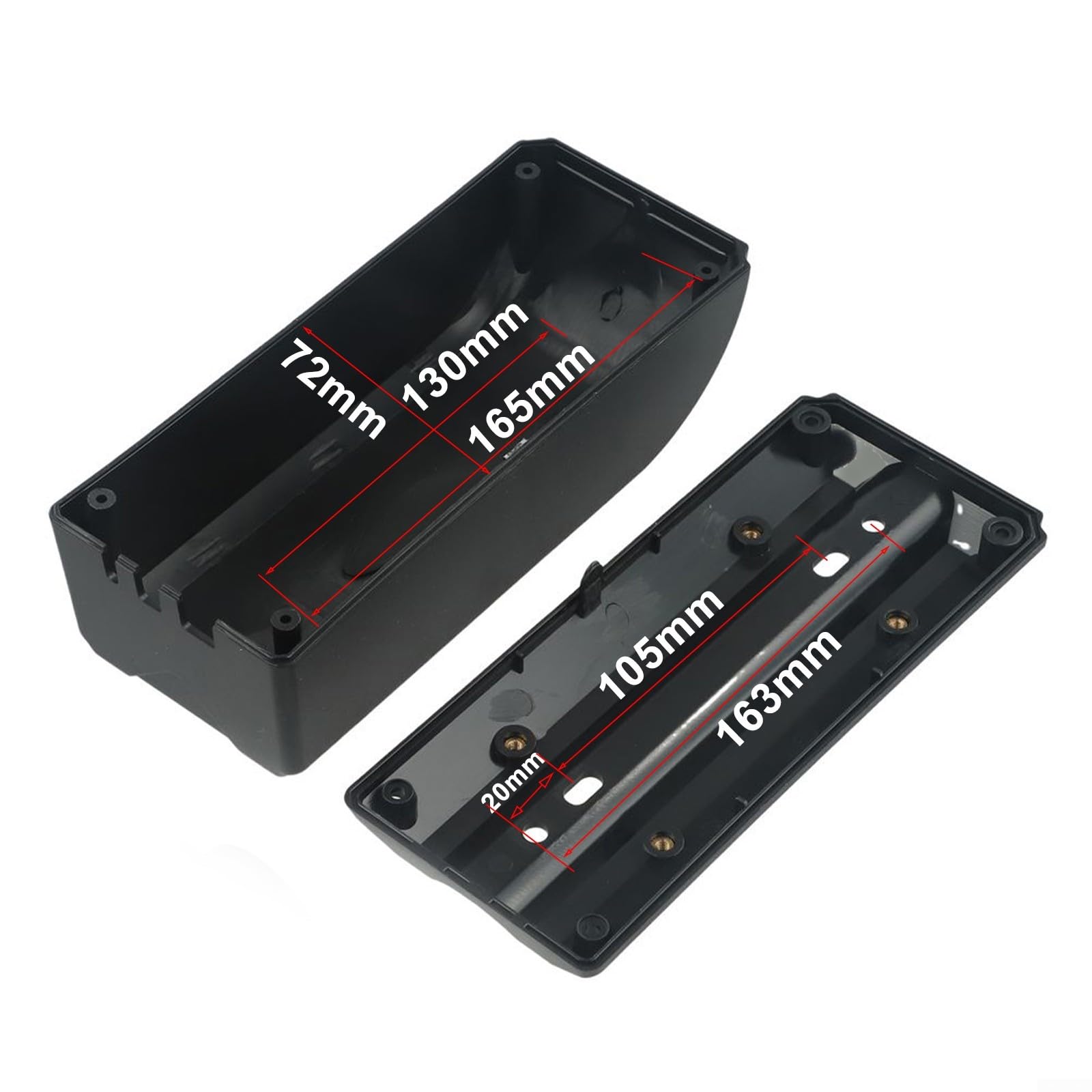 MKTOLHUS E-Bike Controller Box Case ABS Waterproof Housing for Electric For For Bicycle Scooter Conversion Part with Mounting Ears Black Size S 165x70x60mm(M)