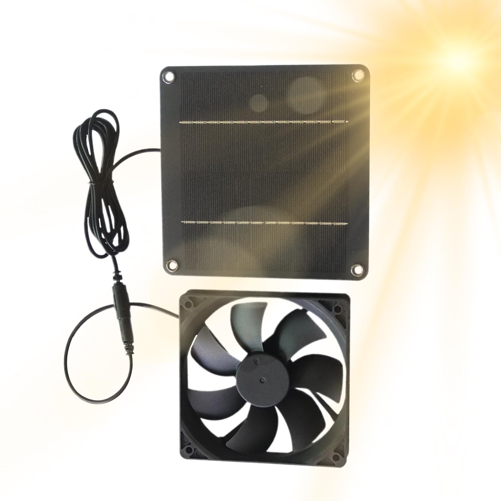 Ventilateur Solaire Extracteur pour Poulailler 20W Étanche | Ventilation Solaire Extracteur,Ventilateur pour Chenil Serre Garage Toit et Grange pour Animaux