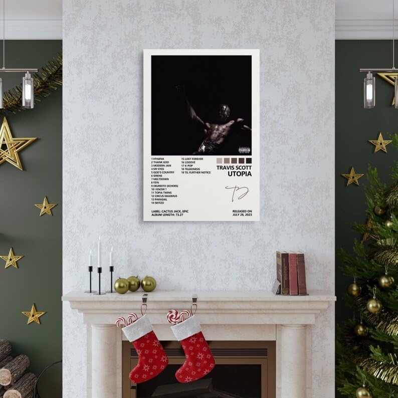 Miniatura 6 de MOOWI Travis - Póster de Scott Utopía para dormitorio, estética, lienzo, decoración de pared, 08 x 12 pulgadas (7.9 x 11.8 in)