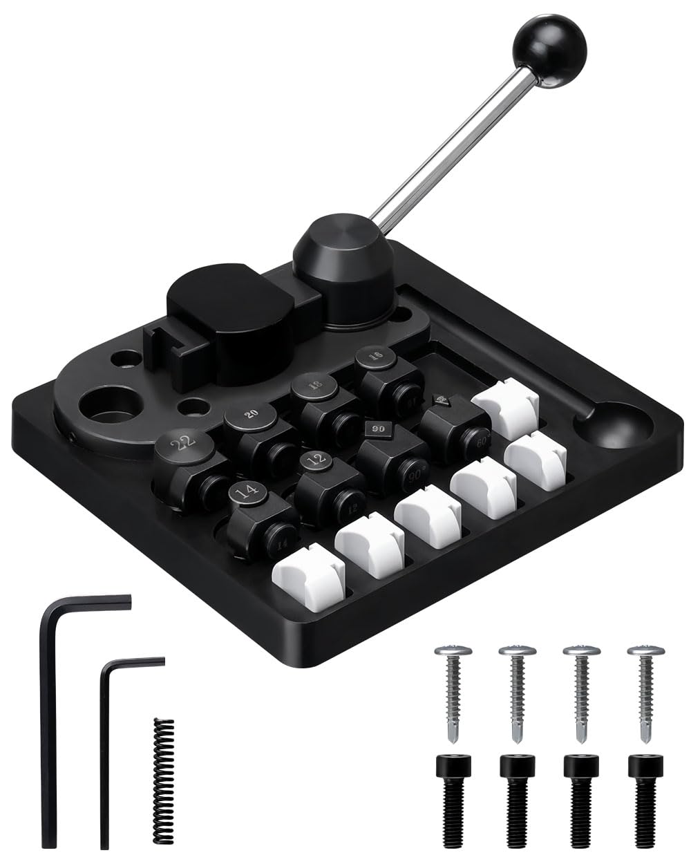 Meowoo Ring Bender, Ring Bending Tool for Spoon Ring Making, with Nylon Dies for Metal Pattern. Diameter 12-22mm Ring Bender, Square Bender, Sharp Angle Bender