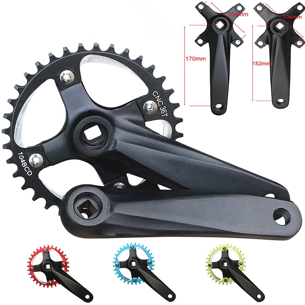 Bielas MTB Bicicleta de Bicicleta MTB 104BCD Manivela 152/17 0mm Arranque los Brazos for la 3 0t 32t 34t 36t 38t Piezas