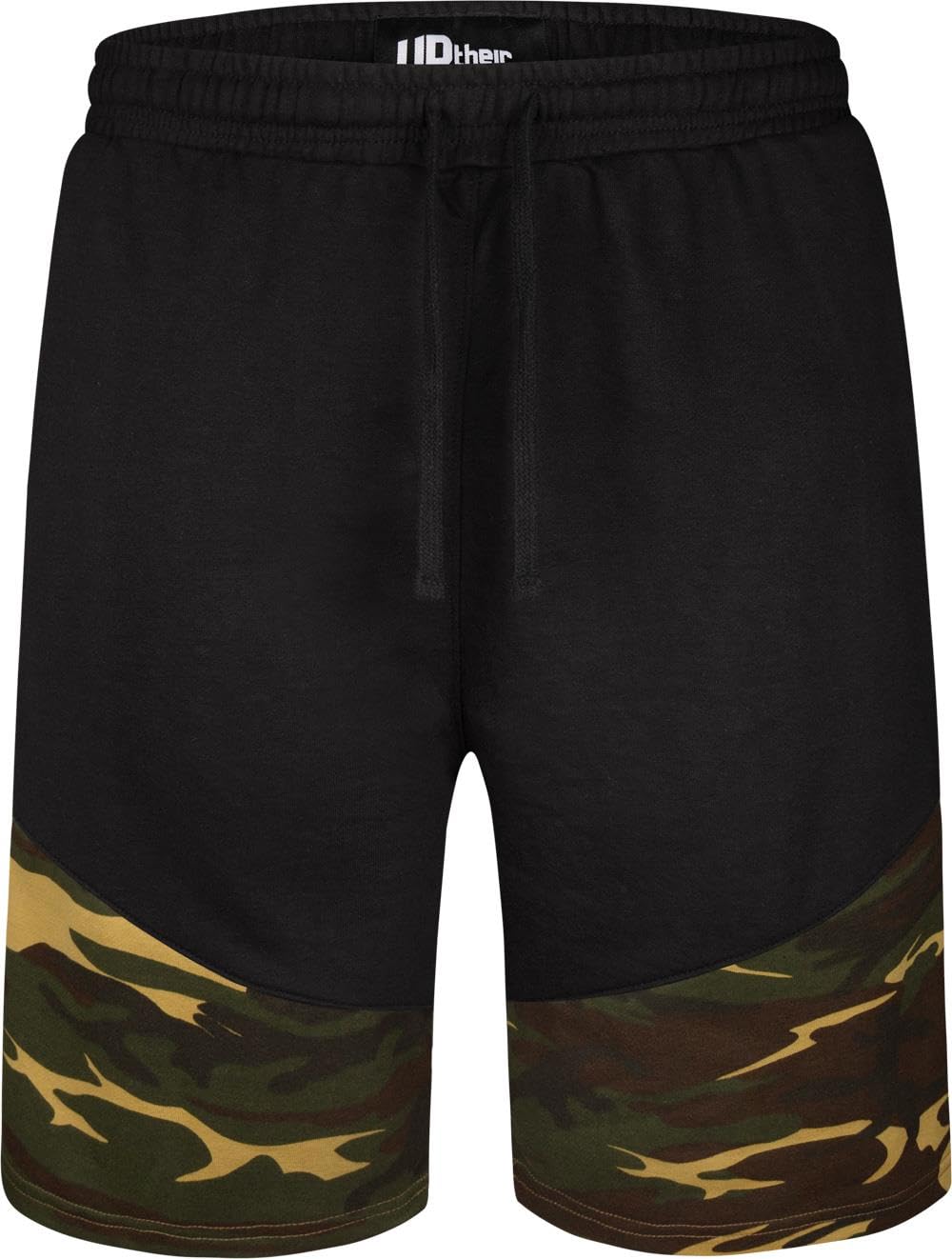 Uptheir Mens Civil Camouflage Block Shorts - Black - 5XL