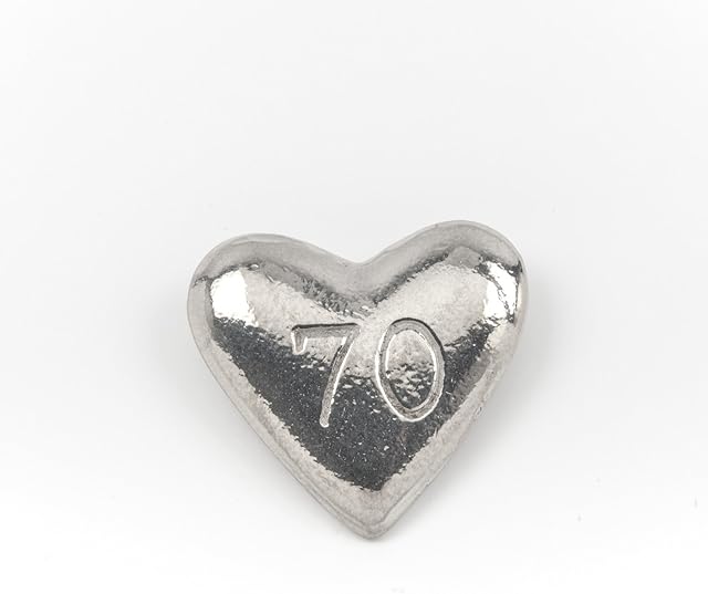 Metal Planet Ltd 70 - A pewter mini heart shaped pocket token