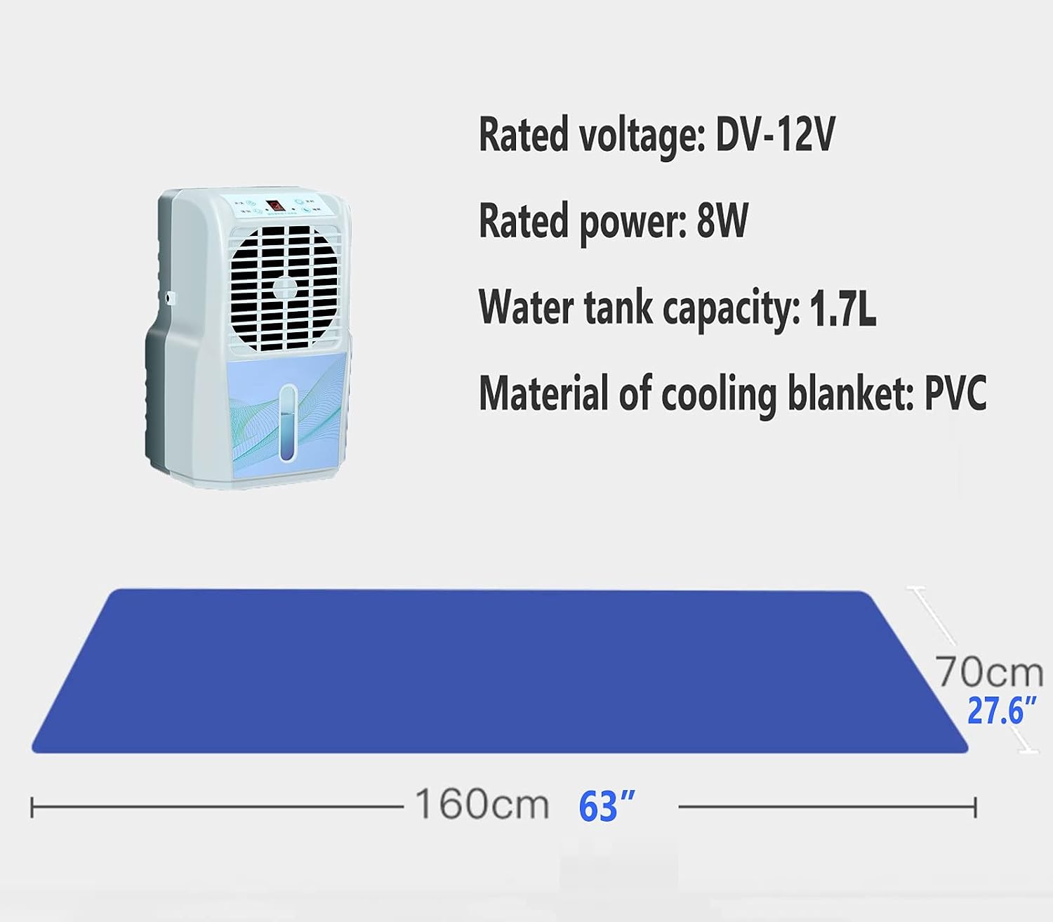 Mattress Cooler Bed Cooling Mattress Pad, Remotely Controlled Air-Conditioning Water-Cooled Cooling Pad, 4 Levels of Temperature Adjustable