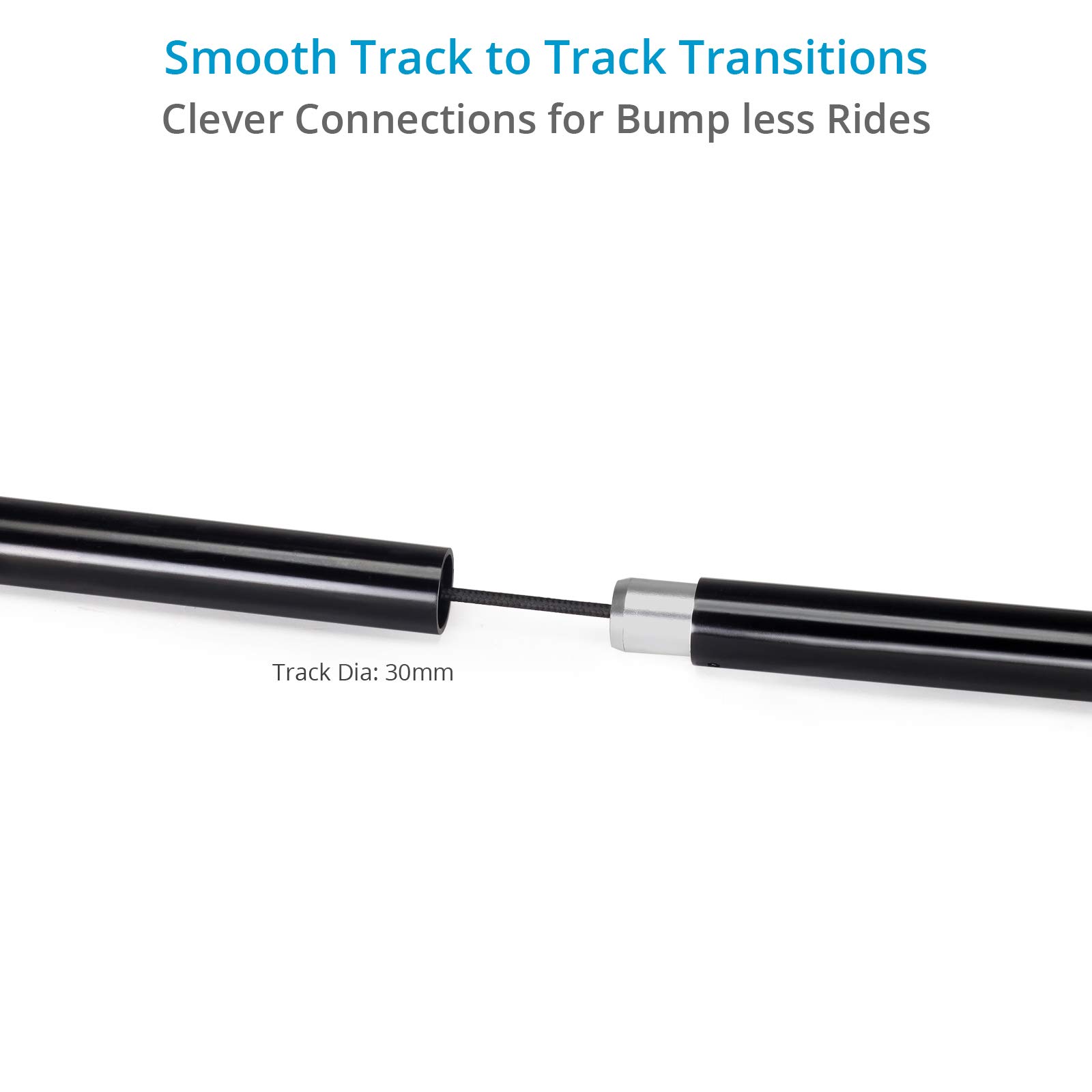 PROAIM Swift Camera Dolly avec système de Rail de Voyage Pliable de 10,6 Pieds | pour caméras vidéo DSLR, trépieds et grues à flèche avec Charge utile jusqu'à 159 kg / 350 LB (SWFT-DT-CLP)