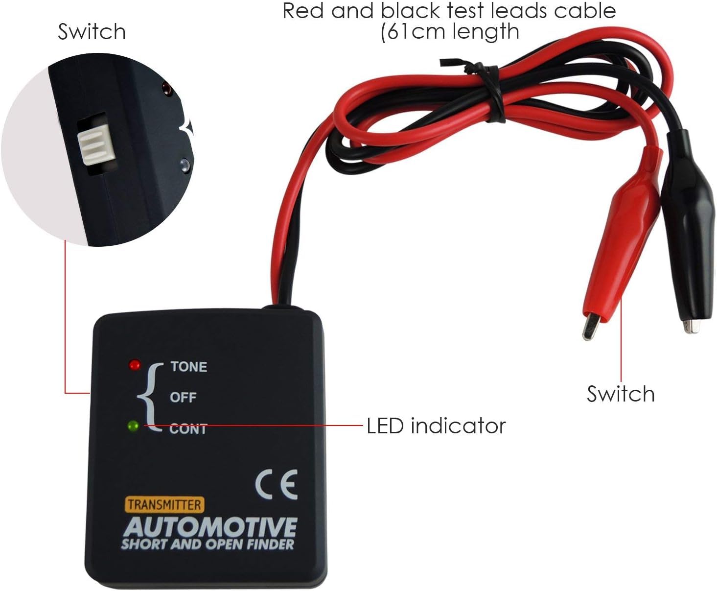 Testeur De Circuit Auto Numérique – Tracker De Câbles, Détecteur Court-Circuit, Outil Diagnostic Voiture Portable