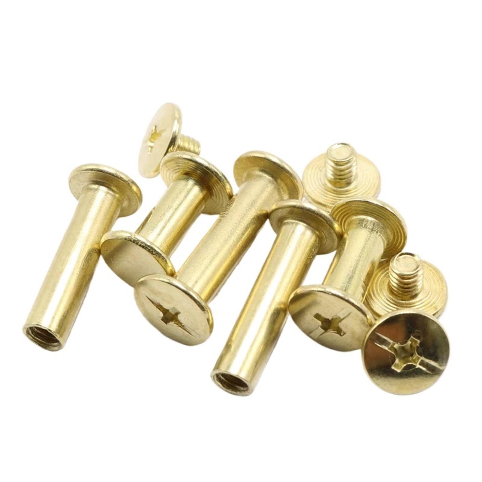 LF&LQEW 10pcs M5 DIY Knife Screw Decorative Pattern Steel Handle Rivet Bolt - Brass Plate Wooden Tools Rivet Nut Screw (Size : M5X80mm)
