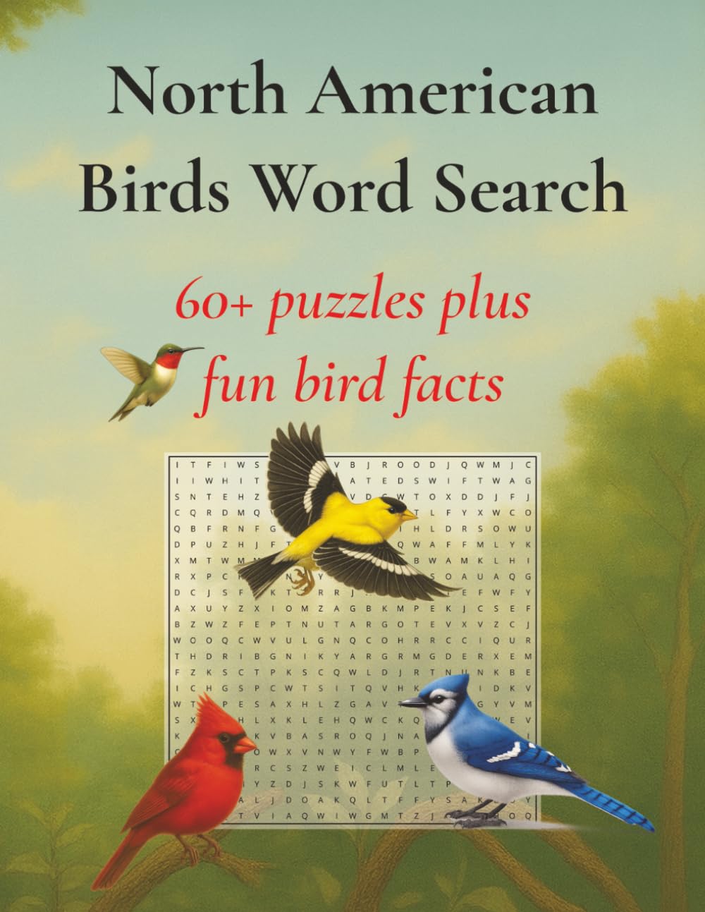 North American Birds Word Search: 60+ Puzzles, Fun Bird Facts, and Large-Print Nature Word Searches for Adults and Seniors