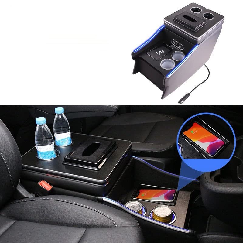 Bracciolo Console Centrale Per Mercedes Vito / Mixto W447 (2014-2023) - Aggiunge Spazio Portaoggetti Per Telefono, Portafoglio, Monete