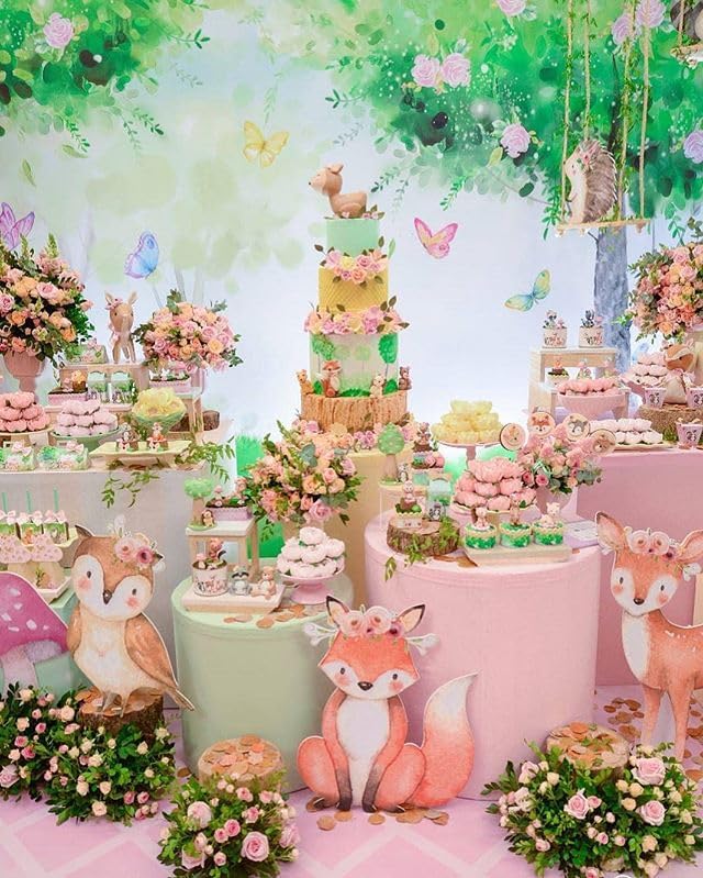 Miniatura 4 de Decoración comestible para cupcakes de animales del bosque, imagen comestibleamigos del baby shower de la selva del bosque, tema de bienvenida para