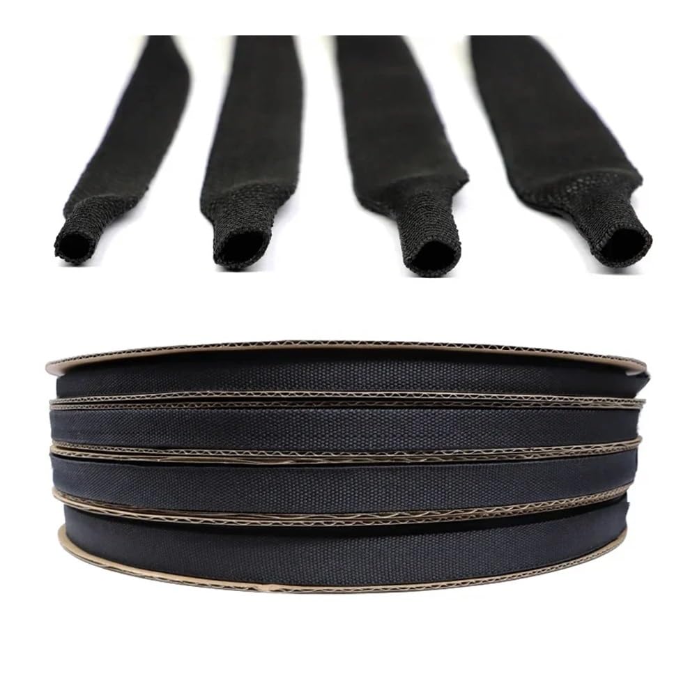 Gaine tressée thermorétractable en PET de 1 à 50 m - Isolation ignifuge - Protection de câbles - Diamètre intérieur : 30 mm - 2 m