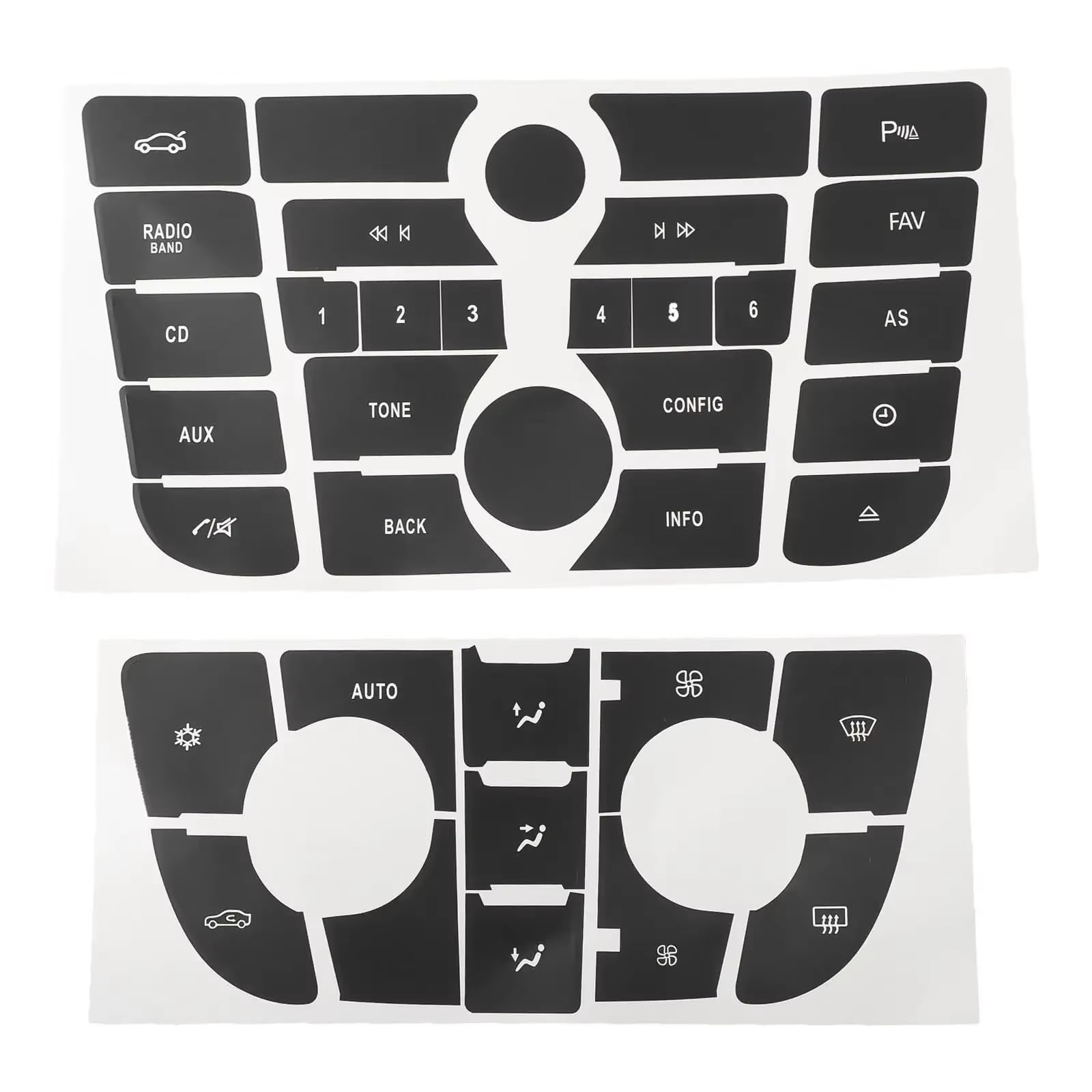 Modification Interior Compatible with Opel for Astra J Car Interior Parts Dashboard CD Radio Audio Button Repair Sticker Set Accessories Accessory