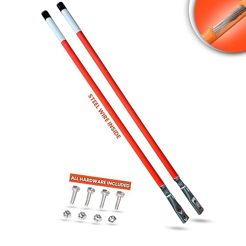36" Length - Reflective, Universal, Unbreakable Orange Snow Plow Guide