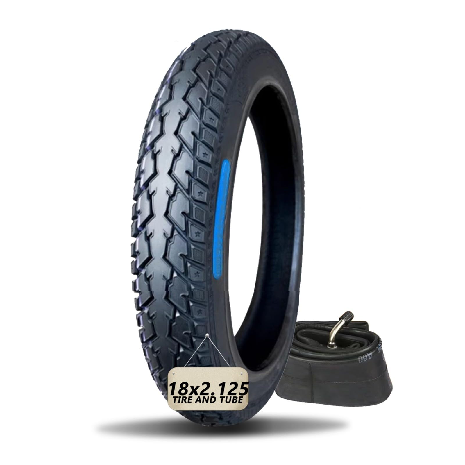 18 Pulgada Neumáticos 18x2.125 57-355 et 18 Pulgadas cámaras de Aire AV32mm Valve Plegable neumático para 18 x 2.125 57-355 Ciudad/Carretera Bicicleta neumático