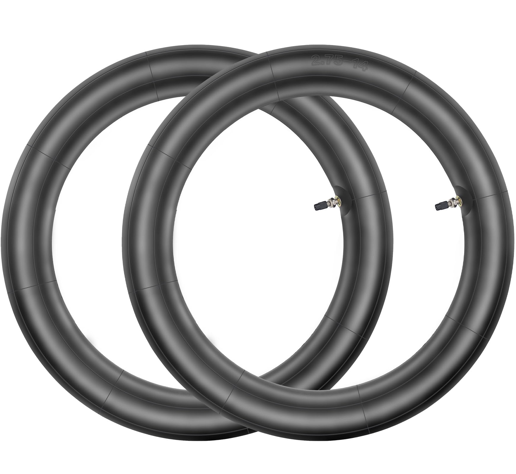 Photo 1 of 2 Pack 2.50/2.75-14" (60/100-14) Butyl Rubber Dirt Bike Inner Tubes with TR4 Valve Stem, for 50cc-160cc Dirt Pit Mini Bikes, Fits Apollo RFZ, Atomik, Thumpstar, Yamaha PW80, Honda CRF70