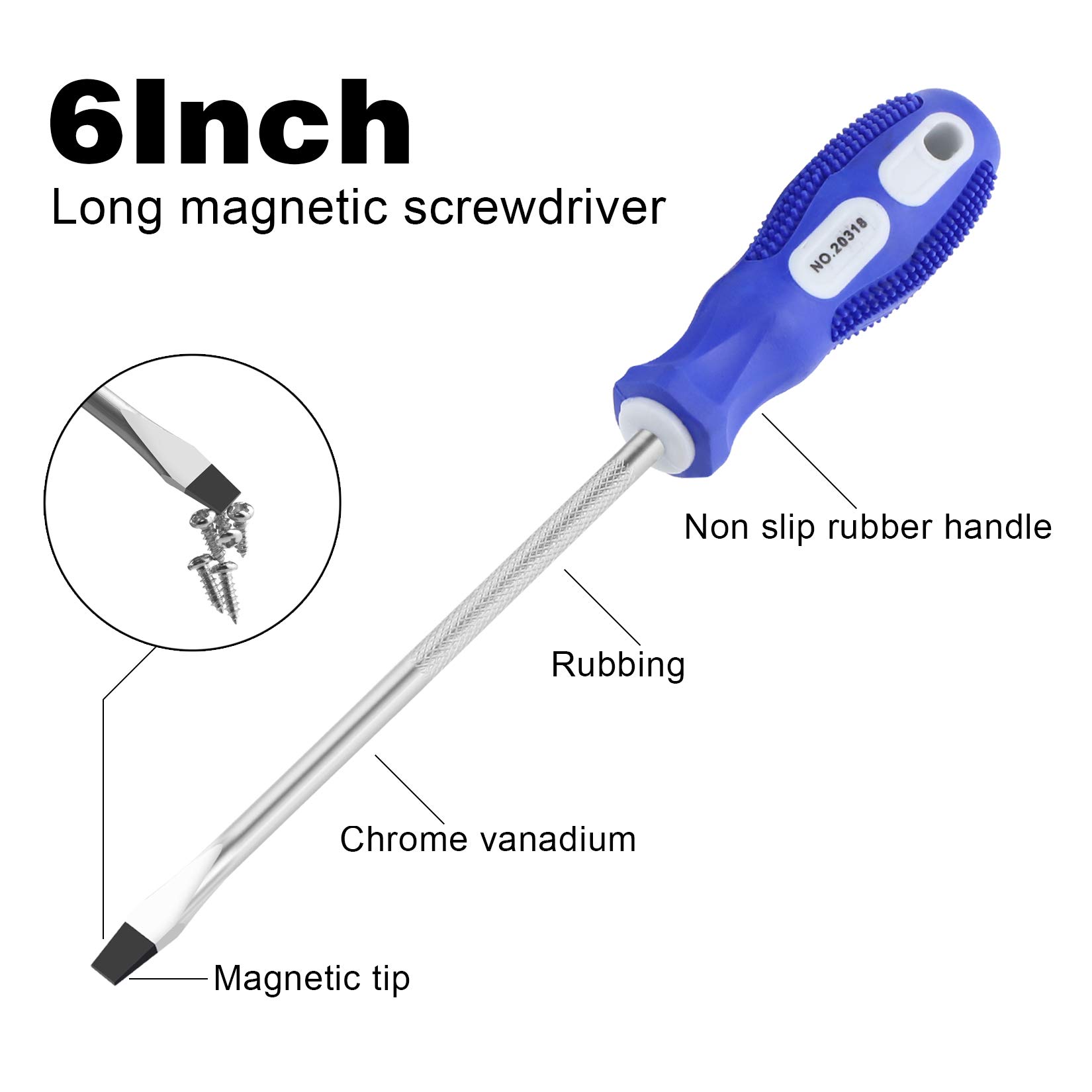 Amazon | IEBUOBO マイナスプラスドライバー PH2 長さ6インチ