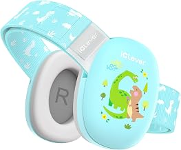 iClever Baby Ear Muffs Noise Protection, Toddler Baby Headphones for Noise | Baby Travel Essentials, Noise Reduction, For 3-36 Months, NRR 18dB, Adjustable Headband, Baby Hearing Protection