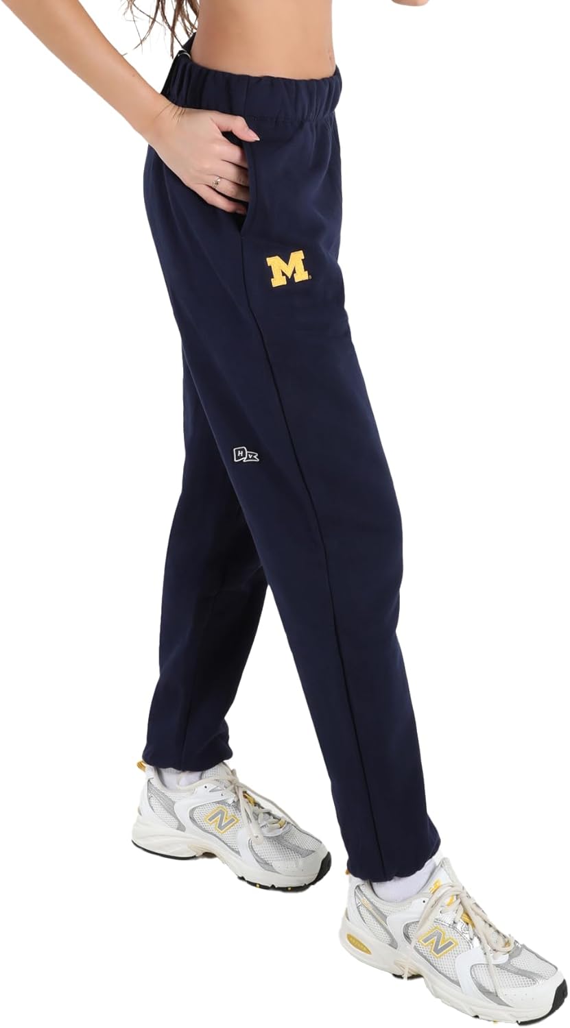 Hype & Vice Michigan Wolverines Mia Sweatpants for Women – College Joggers, Jogging Pants for Game Day & Tailgate Outfit - S, Navy