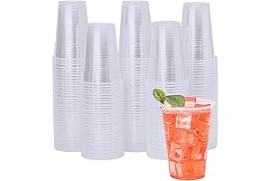 YEEHAW Disposable Plastic Water Cups, 500 Count Clear Plastic Cups for Weddings and Parties