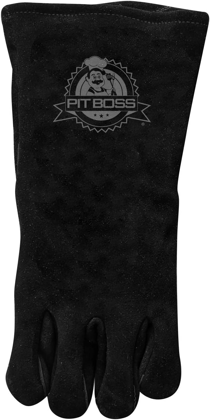 Pit Boss Heavy Duty Leather Gloves, Black, 1 Count