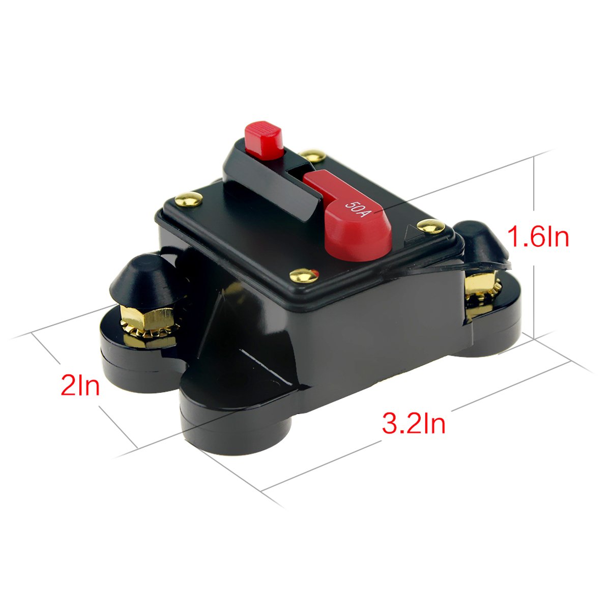 Amazon | zmart DC12-24V 50A サーキットブレーカー | ヒューズ | 車