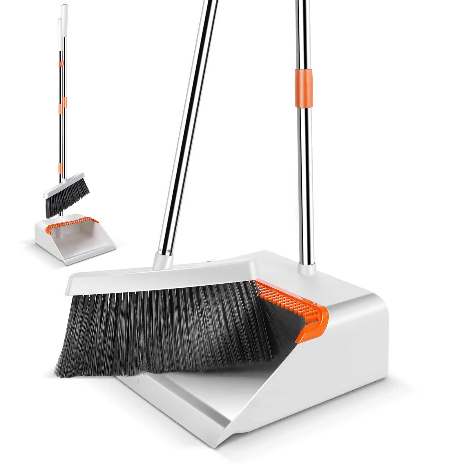 Buy Long Handled Dustpan and Brush Set, Soft Broom and Upright Dustpan