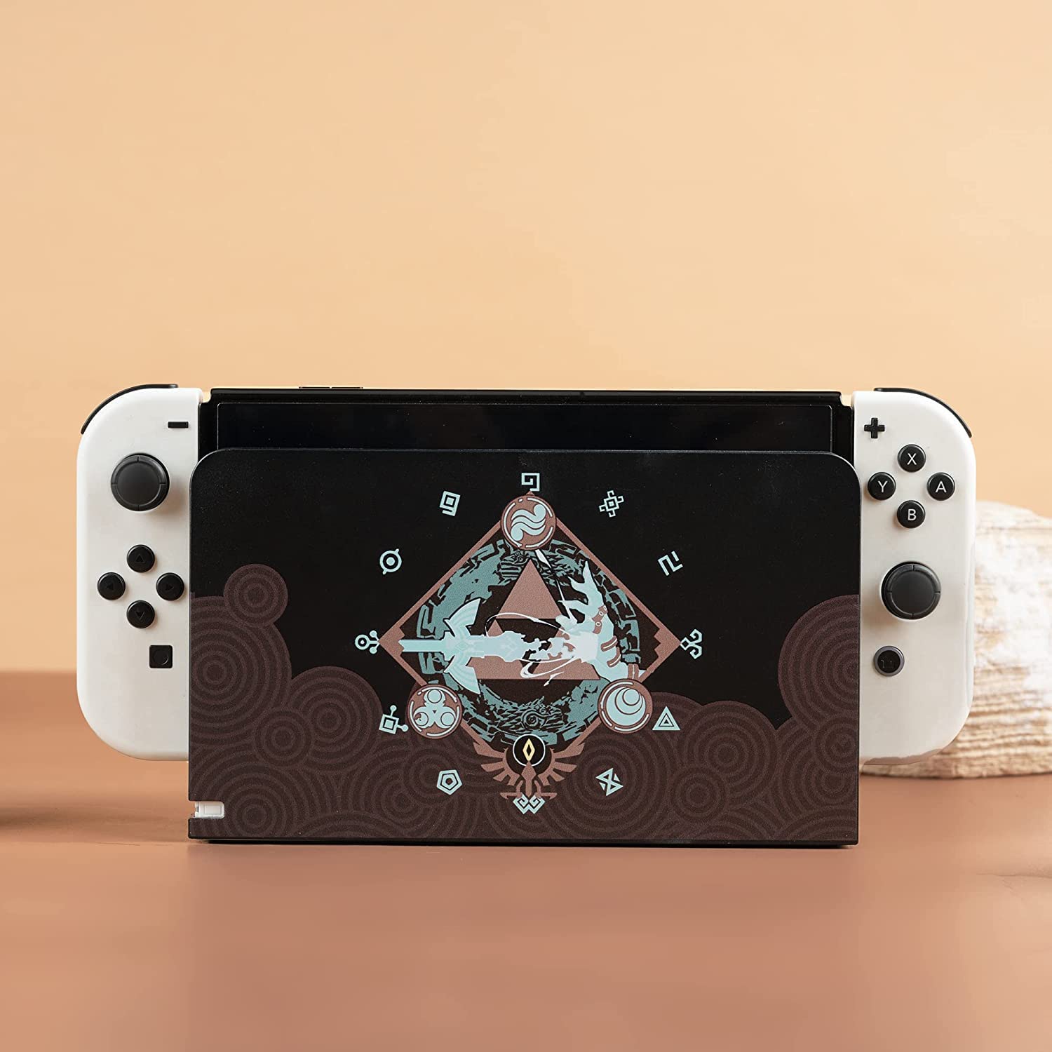 YOCORE Zelda Anti-Kratz-Schalter-OLED-Dock-Abdeckung, harte Abdeckung für Switch OLED-Dock, DIY-Ersatzschale, kompatibel mit Switch OLED-Dock