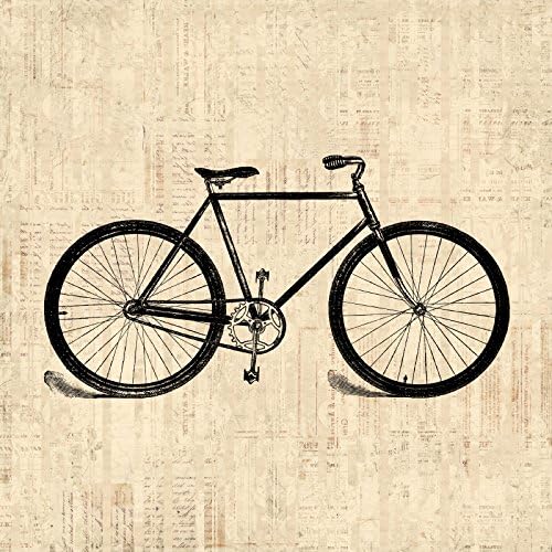 Antique Bicycle Print Vintage Bike Art Illustration Bicycle