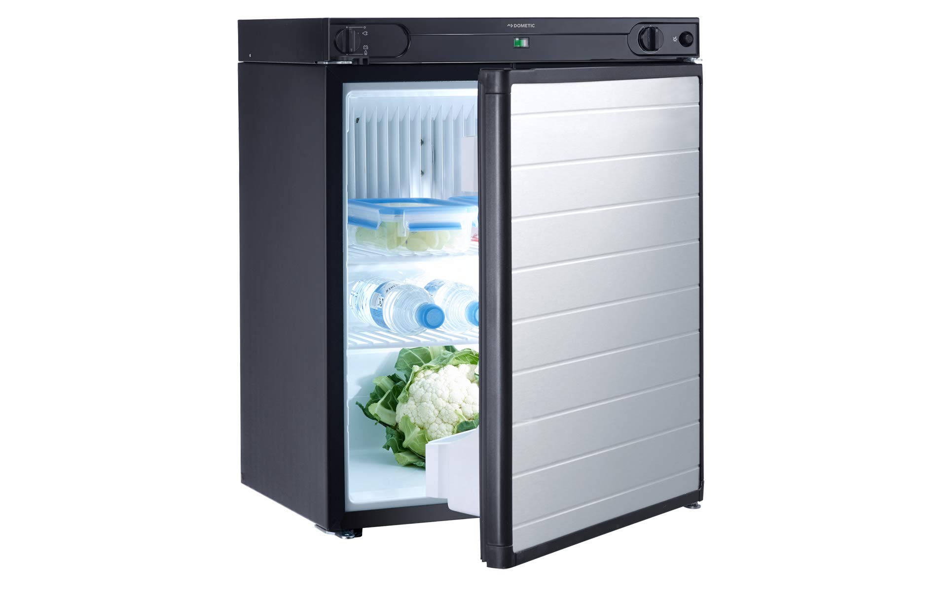 DOMETIC CombiCool RF 60 Absorber‑Kühlschrank 60l lautlos – 30 mbar – 12V/230V/Gas – freistehender Mini‑Kühlschrank für Camping, Wohnwagen, Reisemobil & Outdoor